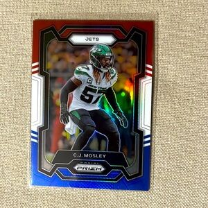 C.J. Mosley 2023 Prizm Football RED WHITE BLUE Prizm #230 New York Jets
